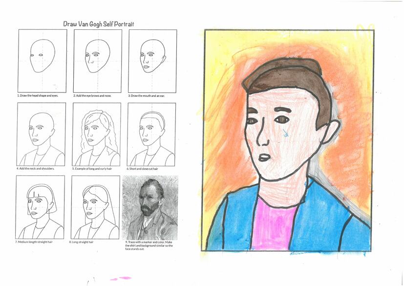 Lee más sobre el artículo Draw Van Gogh Self-Portrait 4ºEP